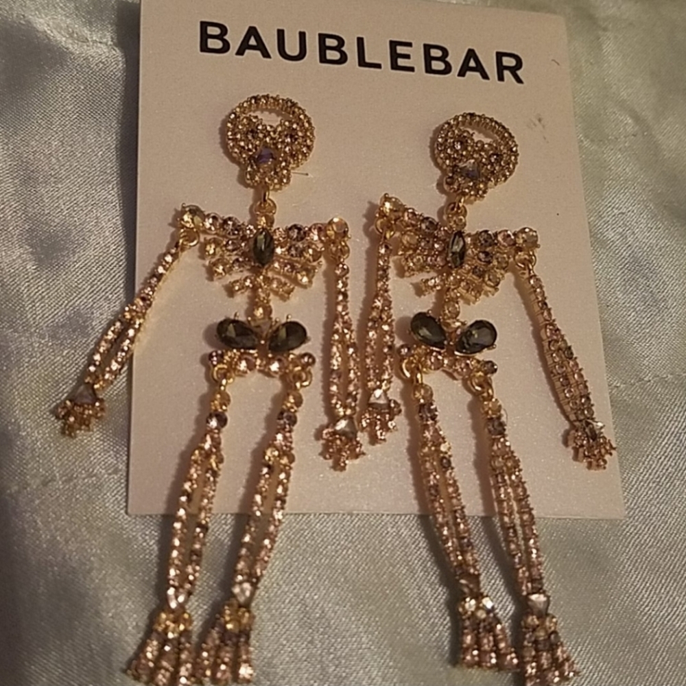 Skeleton earrings new on card